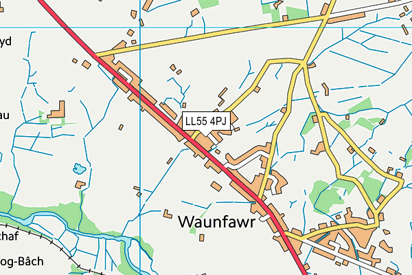 LL55 4PJ map - OS VectorMap District (Ordnance Survey)