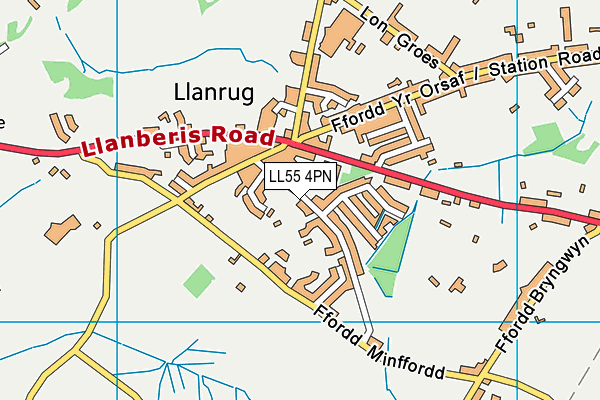 LL55 4PN map - OS VectorMap District (Ordnance Survey)