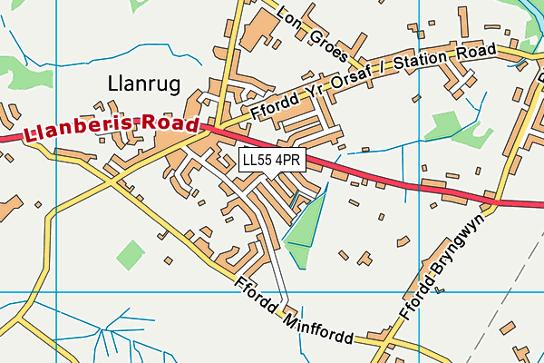 LL55 4PR map - OS VectorMap District (Ordnance Survey)