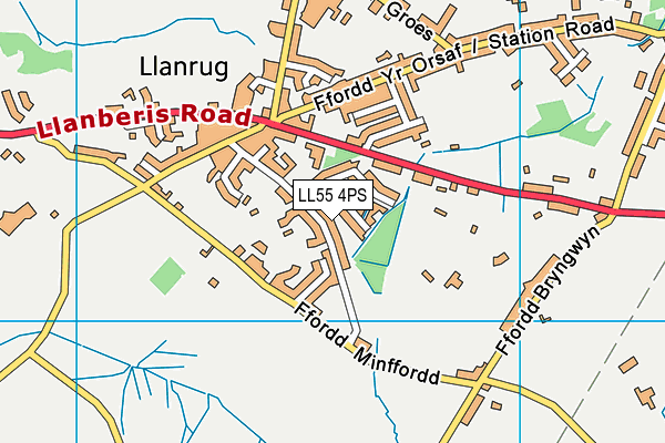 LL55 4PS map - OS VectorMap District (Ordnance Survey)