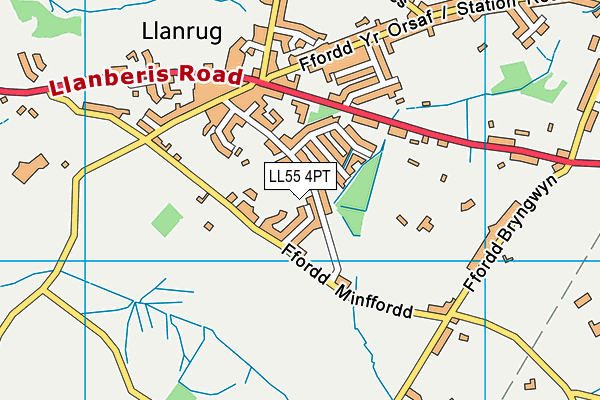 LL55 4PT map - OS VectorMap District (Ordnance Survey)