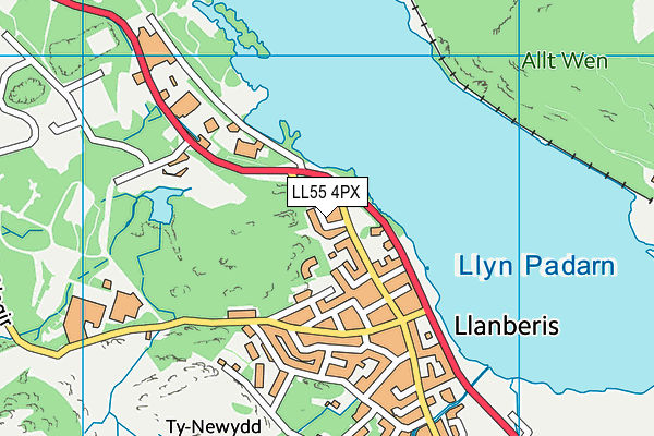 LL55 4PX map - OS VectorMap District (Ordnance Survey)