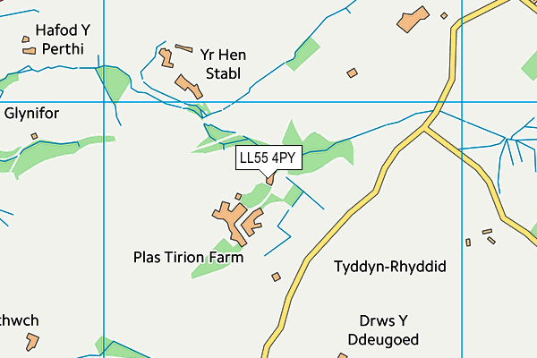 LL55 4PY map - OS VectorMap District (Ordnance Survey)