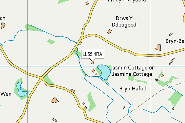 LL55 4RA map - OS VectorMap District (Ordnance Survey)