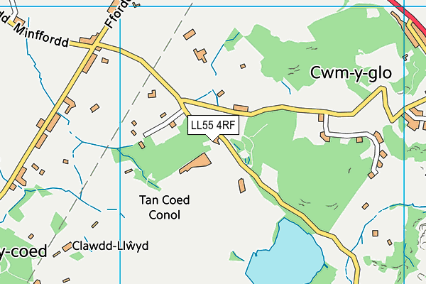 LL55 4RF map - OS VectorMap District (Ordnance Survey)