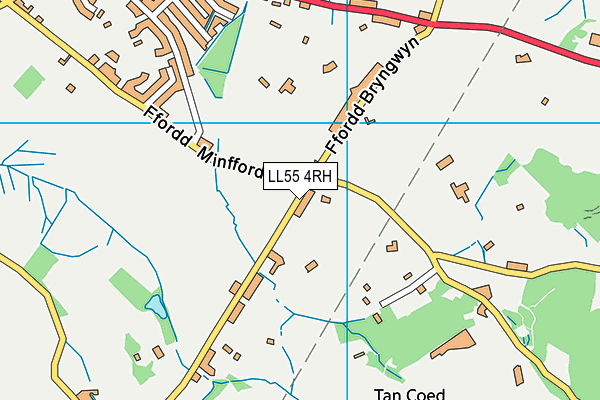 LL55 4RH map - OS VectorMap District (Ordnance Survey)