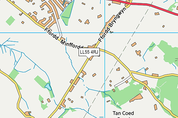 LL55 4RJ map - OS VectorMap District (Ordnance Survey)