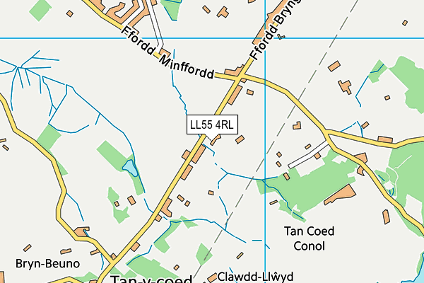 LL55 4RL map - OS VectorMap District (Ordnance Survey)