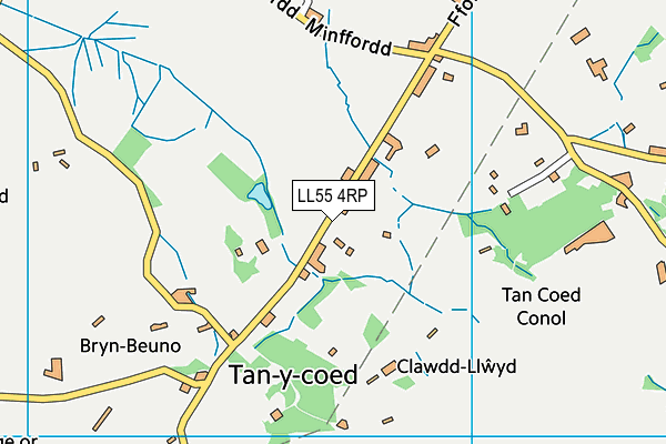 LL55 4RP map - OS VectorMap District (Ordnance Survey)