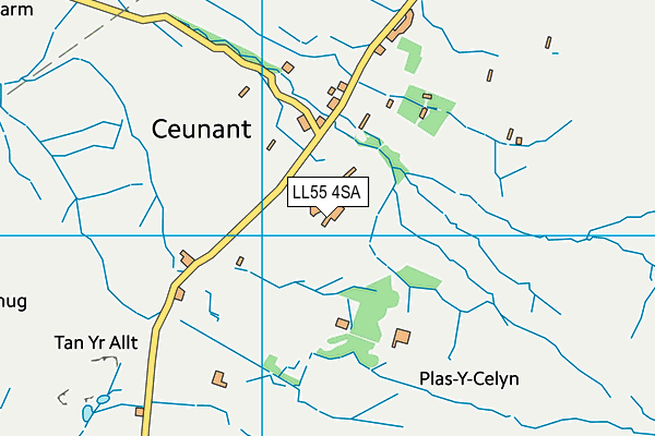 LL55 4SA map - OS VectorMap District (Ordnance Survey)