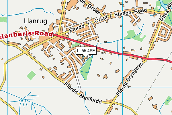 LL55 4SE map - OS VectorMap District (Ordnance Survey)