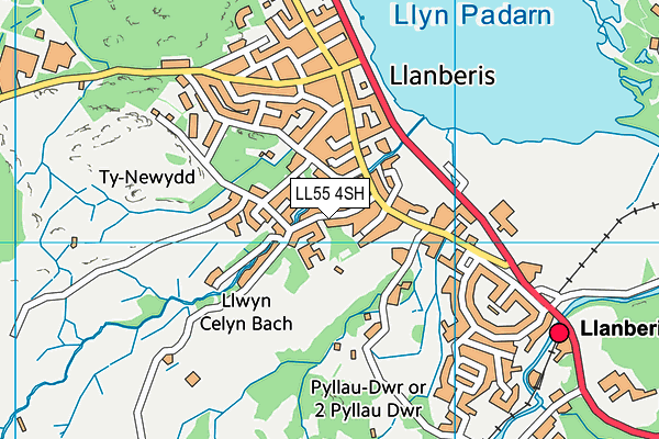 LL55 4SH map - OS VectorMap District (Ordnance Survey)