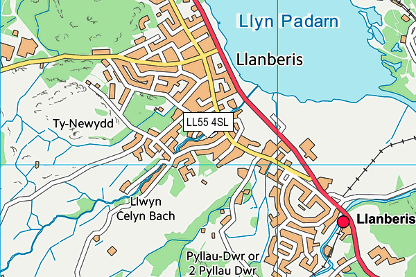 LL55 4SL map - OS VectorMap District (Ordnance Survey)