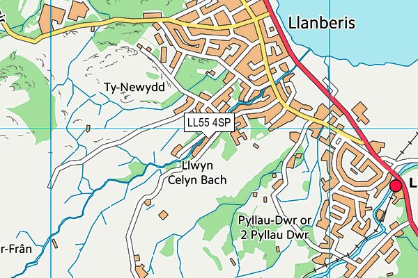 LL55 4SP map - OS VectorMap District (Ordnance Survey)