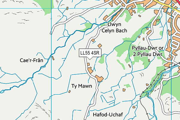 LL55 4SR map - OS VectorMap District (Ordnance Survey)