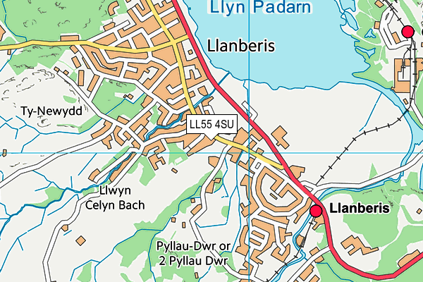 LL55 4SU map - OS VectorMap District (Ordnance Survey)