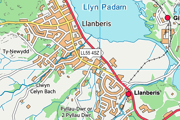 LL55 4SZ map - OS VectorMap District (Ordnance Survey)