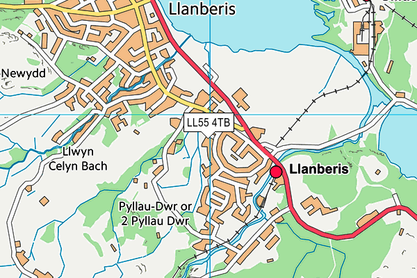 LL55 4TB map - OS VectorMap District (Ordnance Survey)