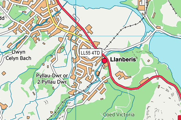 LL55 4TD map - OS VectorMap District (Ordnance Survey)