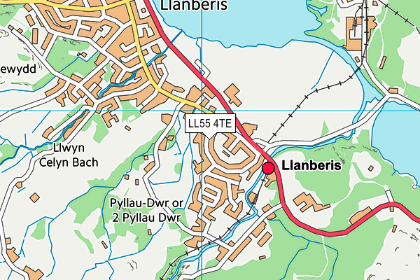 LL55 4TE map - OS VectorMap District (Ordnance Survey)