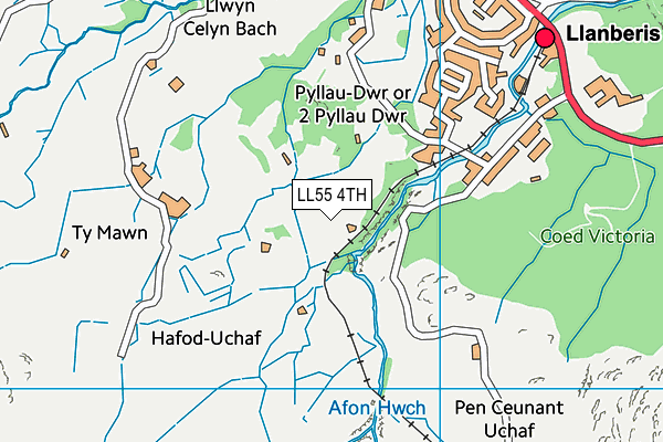 LL55 4TH map - OS VectorMap District (Ordnance Survey)