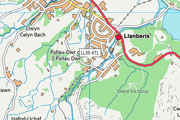 LL55 4TL map - OS VectorMap District (Ordnance Survey)