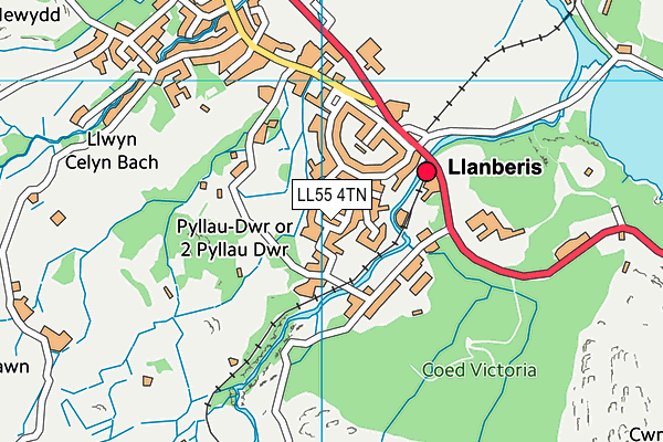 LL55 4TN map - OS VectorMap District (Ordnance Survey)