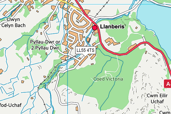 LL55 4TS map - OS VectorMap District (Ordnance Survey)