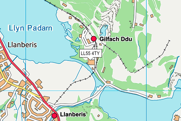 LL55 4TY map - OS VectorMap District (Ordnance Survey)