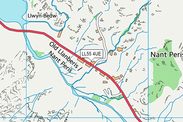 LL55 4UE map - OS VectorMap District (Ordnance Survey)