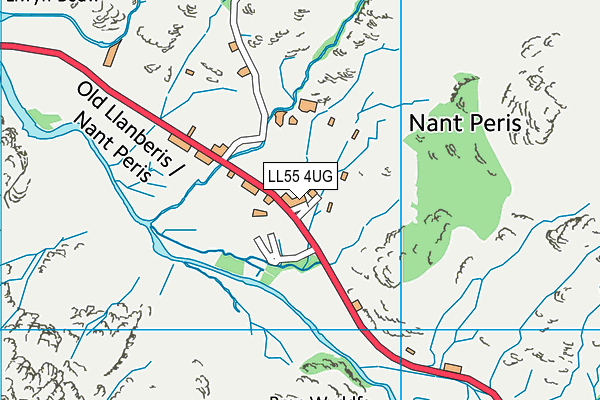 LL55 4UG map - OS VectorMap District (Ordnance Survey)