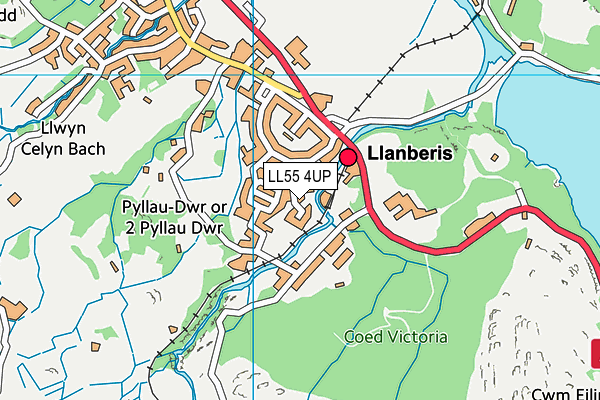 LL55 4UP map - OS VectorMap District (Ordnance Survey)