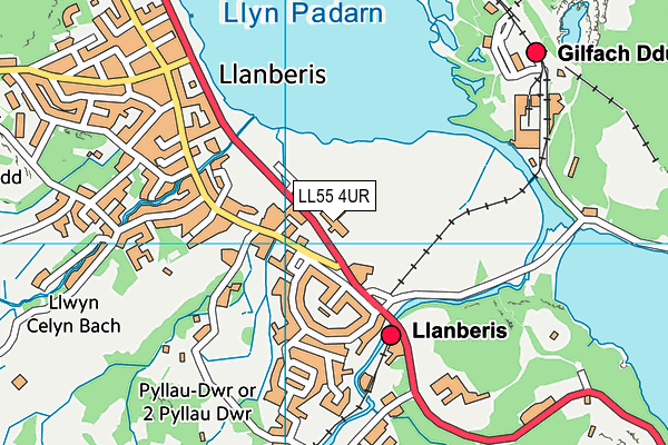 LL55 4UR map - OS VectorMap District (Ordnance Survey)