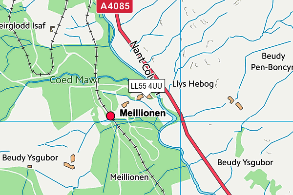LL55 4UU map - OS VectorMap District (Ordnance Survey)