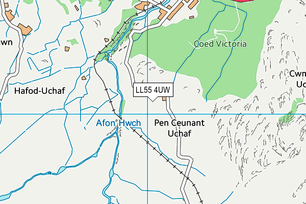 LL55 4UW map - OS VectorMap District (Ordnance Survey)