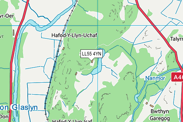 LL55 4YN map - OS VectorMap District (Ordnance Survey)