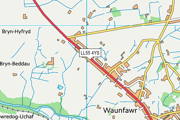 LL55 4YS map - OS VectorMap District (Ordnance Survey)