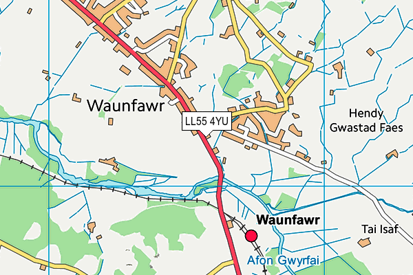 LL55 4YU map - OS VectorMap District (Ordnance Survey)