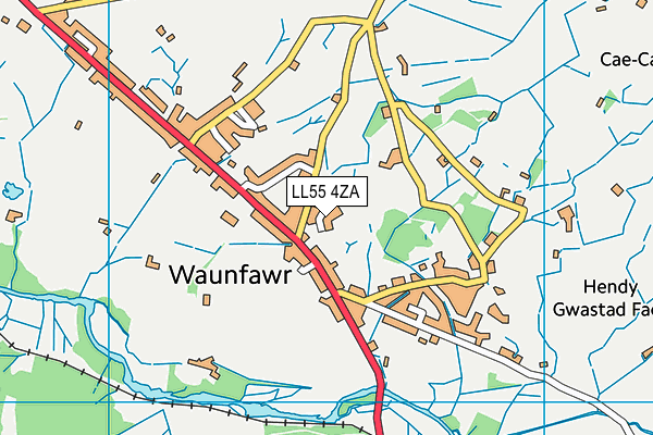 LL55 4ZA map - OS VectorMap District (Ordnance Survey)