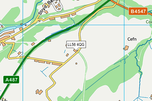 LL56 4QG map - OS VectorMap District (Ordnance Survey)