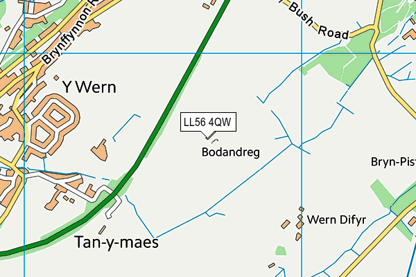 LL56 4QW map - OS VectorMap District (Ordnance Survey)