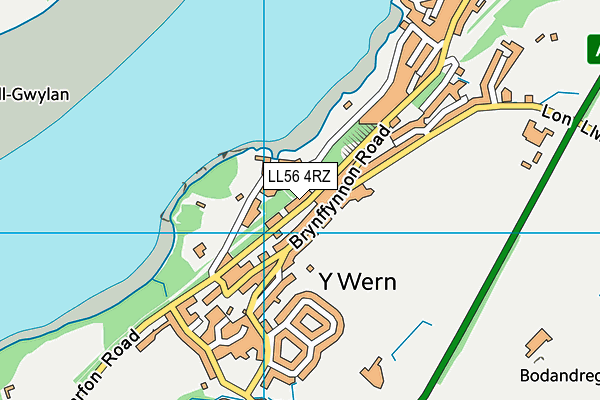 LL56 4RZ map - OS VectorMap District (Ordnance Survey)