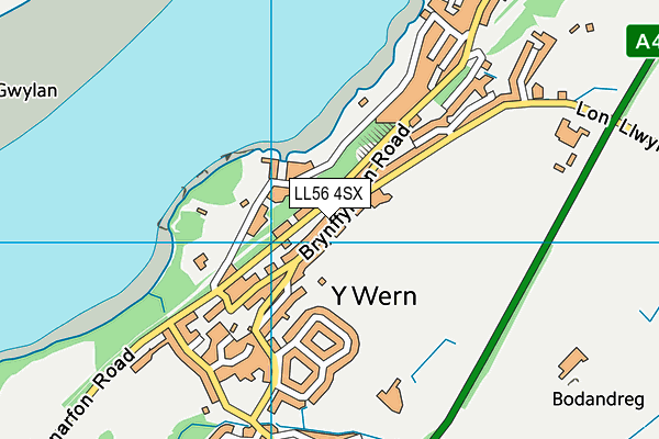 LL56 4SX map - OS VectorMap District (Ordnance Survey)
