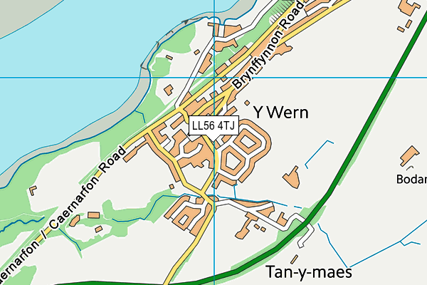 LL56 4TJ map - OS VectorMap District (Ordnance Survey)