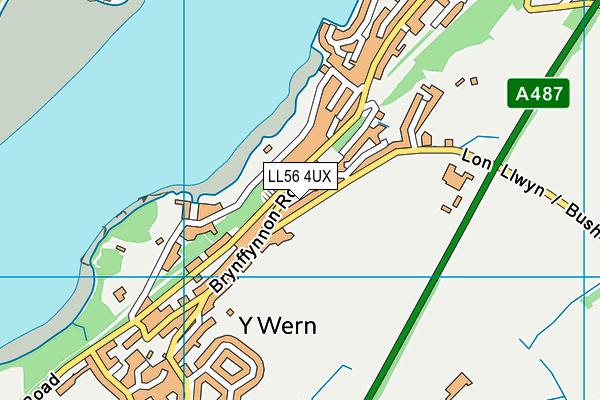 LL56 4UX map - OS VectorMap District (Ordnance Survey)