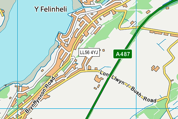 LL56 4YJ map - OS VectorMap District (Ordnance Survey)
