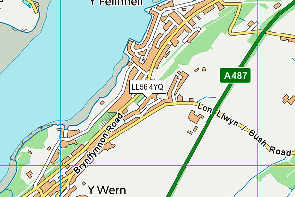 LL56 4YQ map - OS VectorMap District (Ordnance Survey)