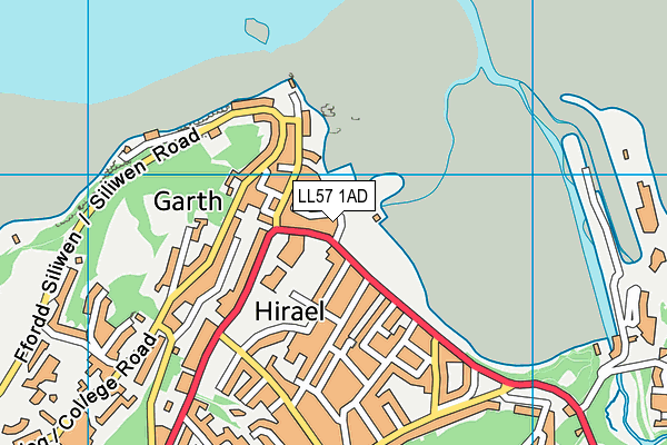 LL57 1AD map - OS VectorMap District (Ordnance Survey)