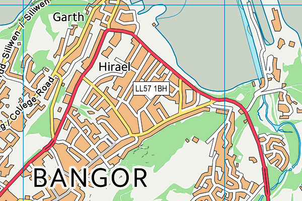 LL57 1BH map - OS VectorMap District (Ordnance Survey)