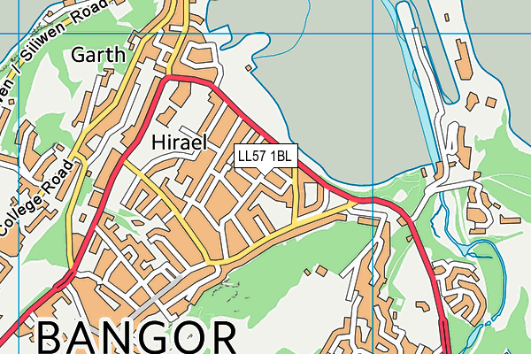 LL57 1BL map - OS VectorMap District (Ordnance Survey)